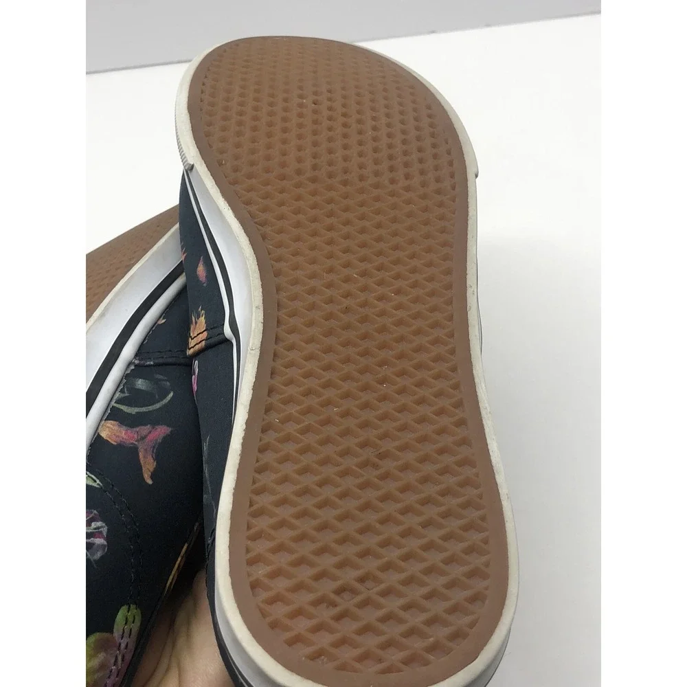 Vans Tropical Floral Black Bloom Canvas Sneakers Shoes Women's 8/Men's 6.5 - Picture 7 of 11